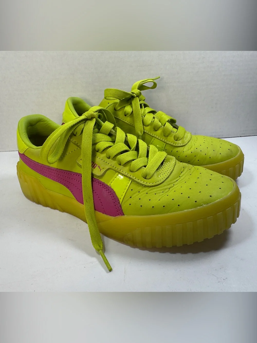 Puma Women’s Neon Lime Sneakers Tennis Shoes Athletic